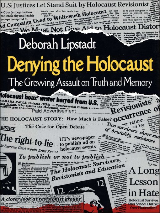 Title details for Denying the Holocaust by Deborah E. Lipstadt - Wait list